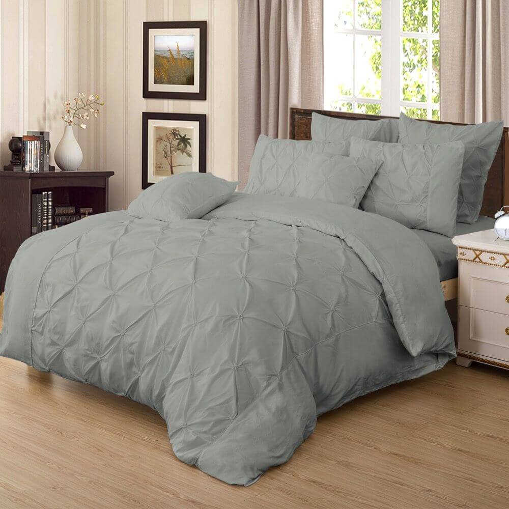 DSZ Product, feed-cond-new, feed-sl-DSZ Freight PayableDiamond Pintuck Double Size Grey Duvet Quilt Cover Set - Premium Home & Garden > Bedding > Duvet Covers from Fabric Fantastic ! Shop Online Buy Now at S & D's Value Store Family Business Best Customer ServiceDSZ Product, feed-cond-new, feed-sl-DSZ Freight Payable