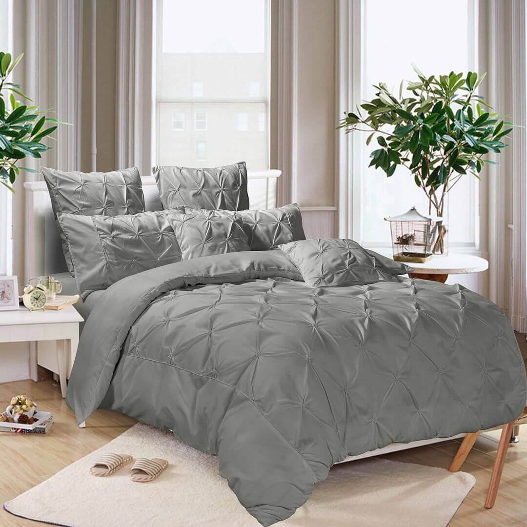 DSZ Product, feed-cond-new, feed-sl-DSZ Freight PayableDiamond Pintuck Double Size Grey Duvet Quilt Cover Set - Premium Home & Garden > Bedding > Duvet Covers from Fabric Fantastic ! Shop Online Buy Now at S & D's Value Store Family Business Best Customer ServiceDSZ Product, feed-cond-new, feed-sl-DSZ Freight Payable