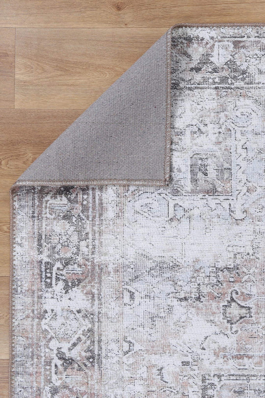 Babylon VTL119-3 160x230 transitional machine-washable rug corner detail, showcasing quality and affordable luxury.