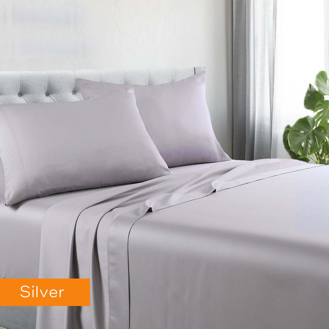 _label_, DSZ Product, feed-cond-new, feed-sl-free shipping, free-shipping1200Tc Hotel Quality Cotton Rich Sheet Set Double Silver - Premium Home & Garden > Bedding > Bed Sheets from DSZ ! Shop Online Buy Now at S & D's Value Store Family Business Best Customer Service_label_, DSZ Product, feed-cond-new, feed-sl-free shipping, free-shipping