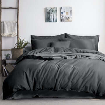 _label_, DSZ Product, feed-cond-new, feed-sl-free shipping, free-shippingLuxurious Linen Cotton Quilt Cover Set King Charcoal - Premium Home & Garden > Bedding > Duvet Covers from DSZ ! Shop Online Buy Now at S & D's Value Store Family Business Best Customer Service_label_, DSZ Product, feed-cond-new, feed-sl-free shipping, free-shipping