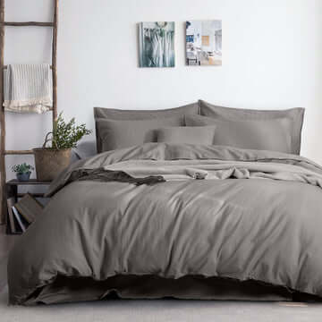 _label_, DSZ Product, feed-cond-new, feed-sl-free shipping, free-shippingLuxurious Linen Cotton Quilt Cover Set King Grey - Premium Home & Garden > Bedding > Duvet Covers from DSZ ! Shop Online Buy Now at S & D's Value Store Family Business Best Customer Service_label_, DSZ Product, feed-cond-new, feed-sl-free shipping, free-shipping