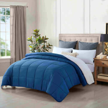 _label_, DSZ Product, feed-cond-new, feed-sl-free shipping, free-shippingKing Size Reversible Plush Soft Sherpa Comforter Quilt Navy Blue - Premium Home & Garden > Bedding > Duvet Covers from DSZ ! Shop Online Buy Now at S & D's Value Store Family Business Best Customer Service_label_, DSZ Product, feed-cond-new, feed-sl-free shipping, free-shipping