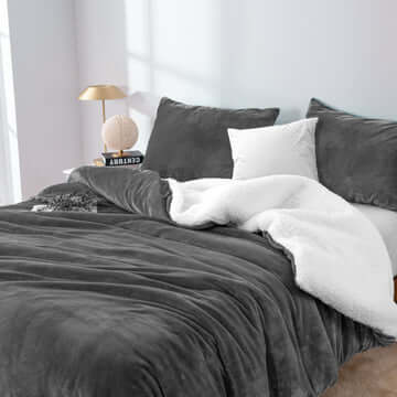 _label_, DSZ Product, feed-cond-new, feed-sl-free shipping, free-shipping2 In 1 Teddy Sherpa Duvet Cover Set And Blanket Queen Charcoal - Premium Home & Garden > Bedding > Duvet Covers from DSZ ! Shop Online Buy Now at S & D's Value Store Family Business Best Customer Service_label_, DSZ Product, feed-cond-new, feed-sl-free shipping, free-shipping