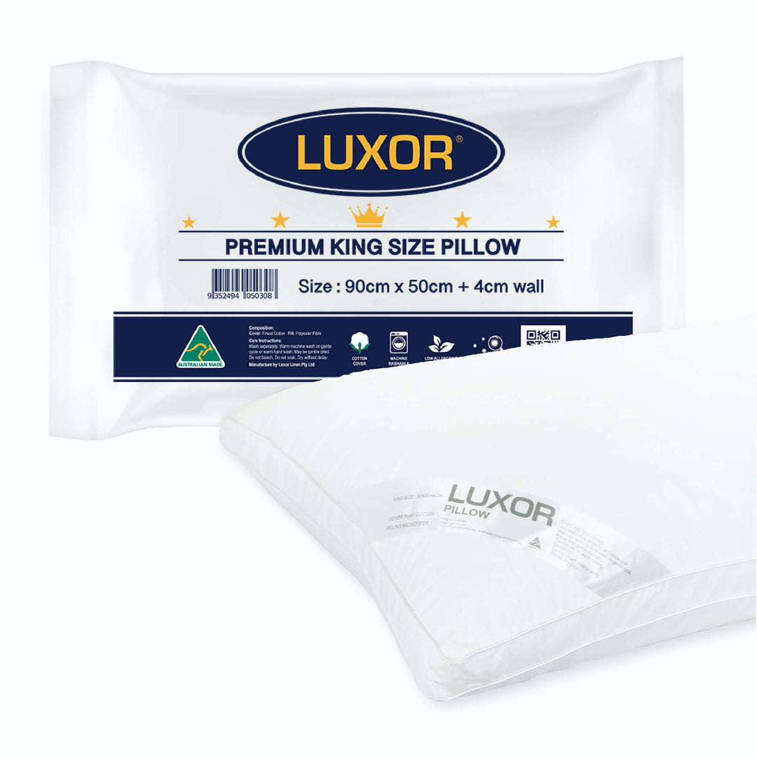 _label_, DSZ Product, feed-cond-new, feed-sl-free shipping, free-shippingLuxor Australian Made Hotel King Size Pillow With 4Cm Wall Single Pack - Premium Home & Garden > Bedding > Pillows from Luxor ! Shop Online Buy Now at S & D's Value Store Family Business Best Customer Service_label_, DSZ Product, feed-cond-new, feed-sl-free shipping, free-shipping