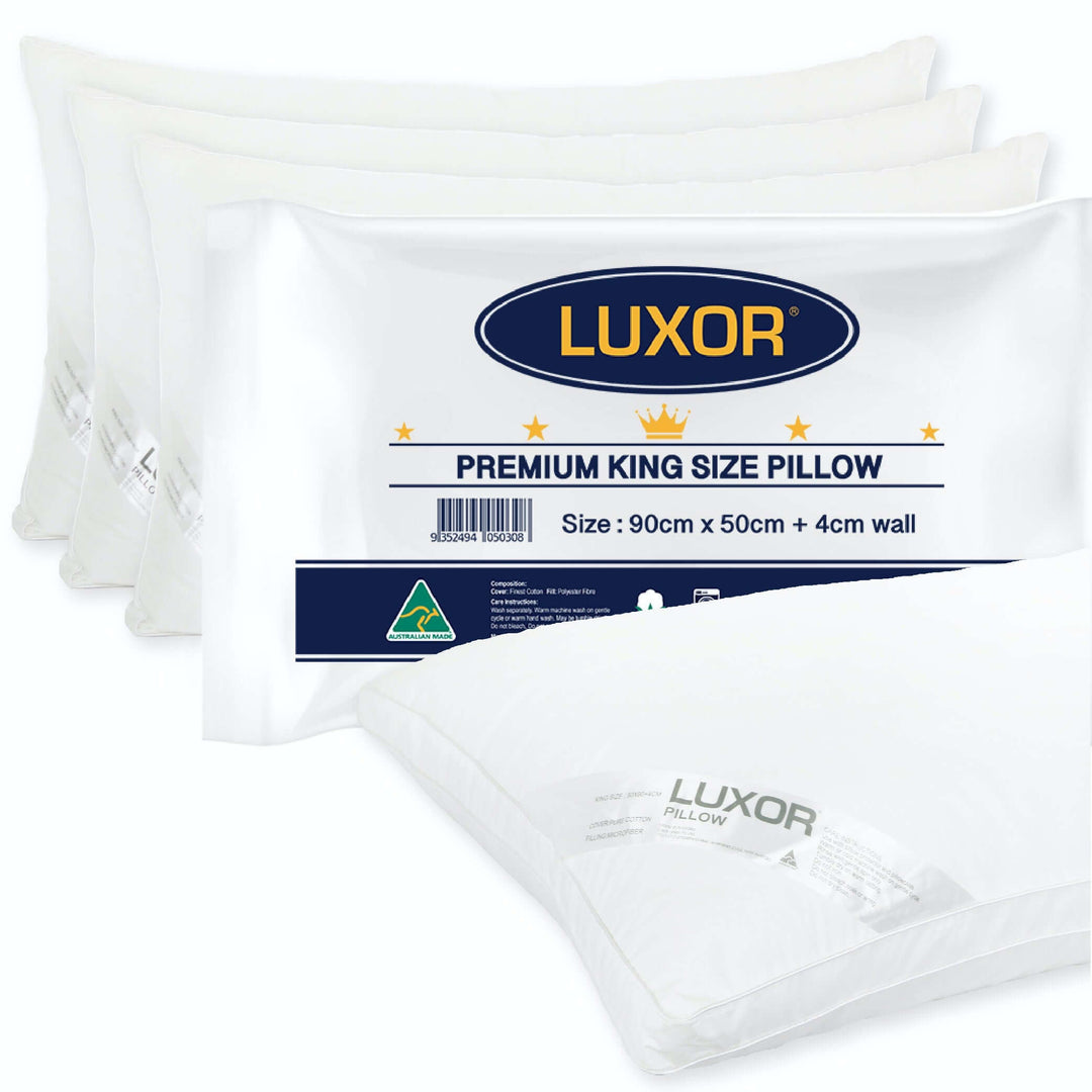 _label_, DSZ Product, feed-cond-new, feed-sl-free shipping, free-shippingLuxor Australian Made Hotel King Size Pillow With 4Cm Wall Four Pack - Premium Home & Garden > Bedding > Pillows from Luxor ! Shop Online Buy Now at S & D's Value Store Family Business Best Customer Service_label_, DSZ Product, feed-cond-new, feed-sl-free shipping, free-shipping