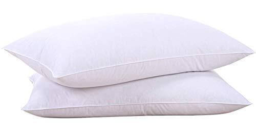 DSZ Product, feed-cond-new, feed-sl-DSZ Freight PayablePuredown Goose Down And Feather Pillow Inserts For Sleeping, 100% Cotton Fabric Cover Bed Pillows, Set Of 2, White, Queen Size - Premium Home & Garden > Bedding > Pillows from Puredown ! Shop Online Buy Now at S & D's Value Store Family Business Best Customer ServiceDSZ Product, feed-cond-new, feed-sl-DSZ Freight Payable