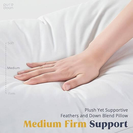 DSZ Product, feed-cond-new, feed-sl-DSZ Freight PayablePuredown Goose Down And Feather Pillow Inserts For Sleeping, 100% Cotton Fabric Cover Bed Pillows, Set Of 2, White, Queen Size - Premium Home & Garden > Bedding > Pillows from Puredown ! Shop Online Buy Now at S & D's Value Store Family Business Best Customer ServiceDSZ Product, feed-cond-new, feed-sl-DSZ Freight Payable