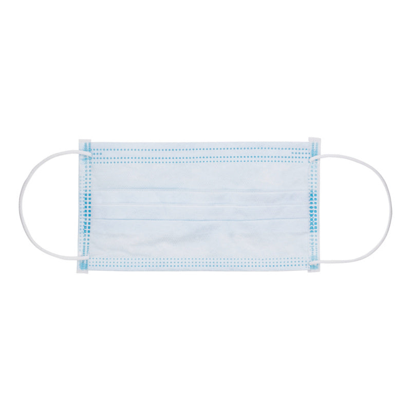 3-ply disposable surgical face mask in light blue, ideal for protection and comfort, affordable quality for daily use.