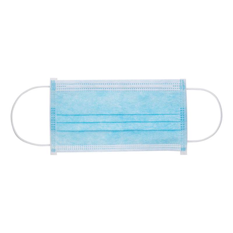 Disposable 3-Ply surgical face mask in blue, offering affordable quality and protection for daily use.