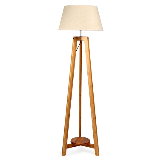 _label_, DSZ Product, feed-cond-new, feed-sl-free shipping, free-shipping, new155Cm Large Bamboo Wooden Tripod Floor Lamp W Beige Linen Light Shade - Premium Home & Garden > Lighting > Floor Lamps from Br Home ! Shop Online Buy Now at S & D's Value Store Family Business Best Customer Service_label_, DSZ Product, feed-cond-new, feed-sl-free shipping, free-shipping, new