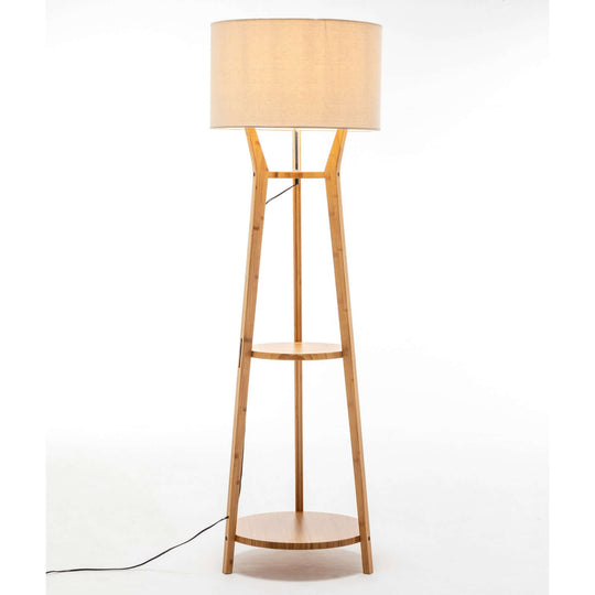 _label_, DSZ Product, feed-cond-new, feed-sl-free shipping, free-shipping, new168Cm Large Bamboo Wooden Tripod Floor Lamp Light Modern Linen Shade W Shelves - Premium Home & Garden > Lighting > Floor Lamps from Br Home ! Shop Online Buy Now at S & D's Value Store Family Business Best Customer Service_label_, DSZ Product, feed-cond-new, feed-sl-free shipping, free-shipping, new