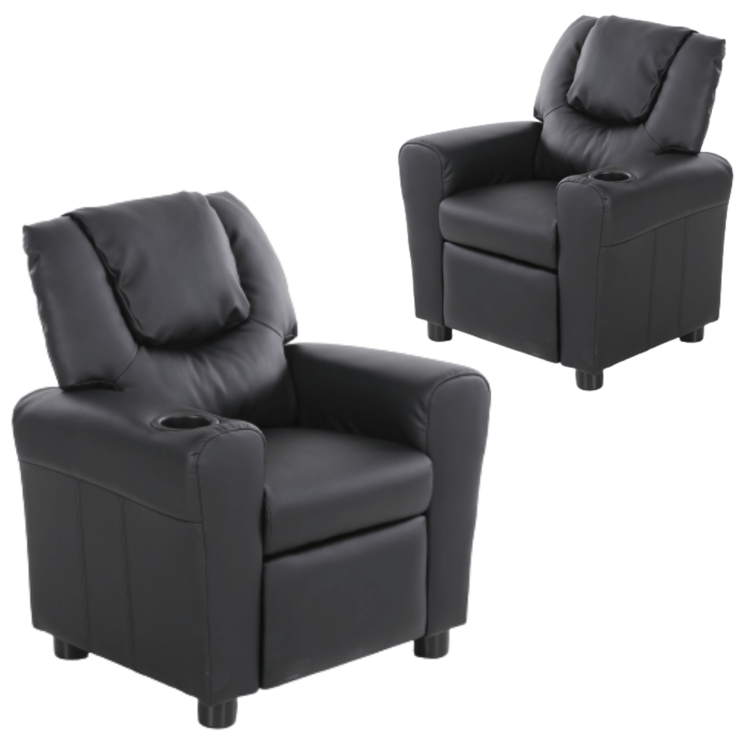 _label_, DSZ Product, feed-cond-new, feed-sl-free shipping, free-shipping, newSet Of 2 Oliver Kids Recliner Chair Sofa Children Lounge Couch Pu Armchair Black - Premium Baby & Kids > Kid's Furniture > Kid's Tables, Chairs & Seats from Br Home ! Shop Online Buy Now at S & D's Value Store Family Business Best Customer Service_label_, DSZ Product, feed-cond-new, feed-sl-free shipping, free-shipping, new