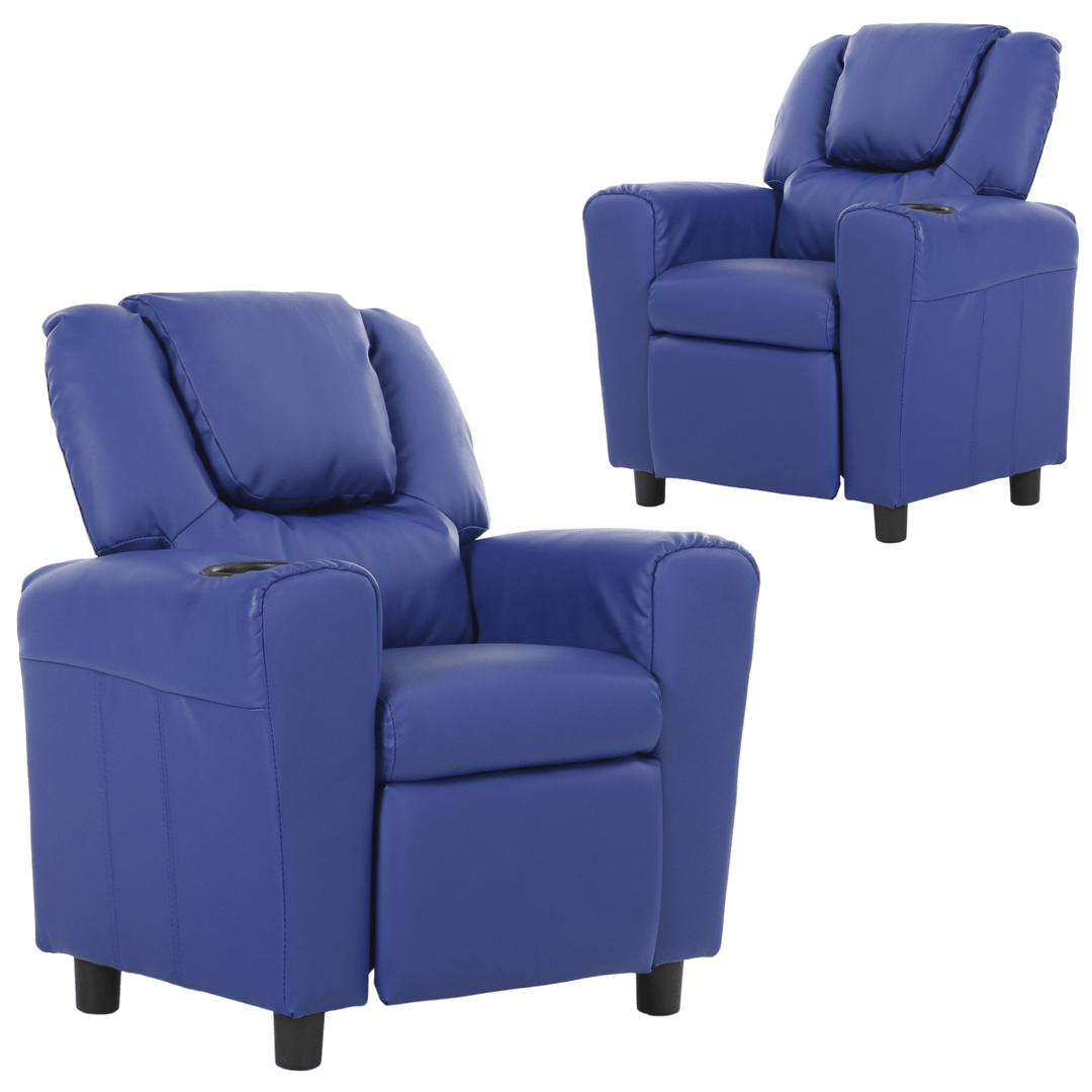 _label_, DSZ Product, feed-cond-new, feed-sl-free shipping, free-shipping, newSet Of 2 Oliver Kids Recliner Chair Sofa Children Lounge Couch Pu Armchair Blue - Premium Baby & Kids > Kid's Furniture > Kid's Tables, Chairs & Seats from Br Home ! Shop Online Buy Now at S & D's Value Store Family Business Best Customer Service_label_, DSZ Product, feed-cond-new, feed-sl-free shipping, free-shipping, new