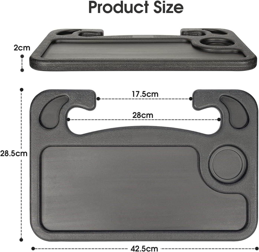 حامل طاولة السيارة متعدد الوظائف، حامل المشروبات والكمبيوتر المحمول، حامل الطعام والمكتب