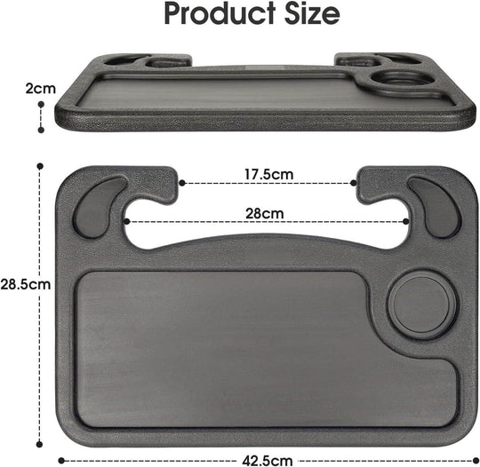 حامل طاولة السيارة متعدد الوظائف، حامل المشروبات والكمبيوتر المحمول، حامل الطعام والمكتب