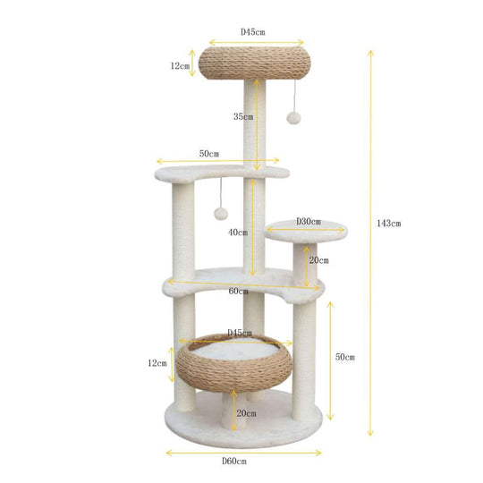 DSZ Product, feed-cond-new, feed-sl-DSZ Freight Payable, new5 - Platform Plush And Wicker Cat Tree - Premium Pet Care > Cat Supplies > Cat Scratching Posts from Modern Pets ! Shop Online Buy Now at S & D's Value Store Family Business Best Customer ServiceDSZ Product, feed-cond-new, feed-sl-DSZ Freight Payable, new