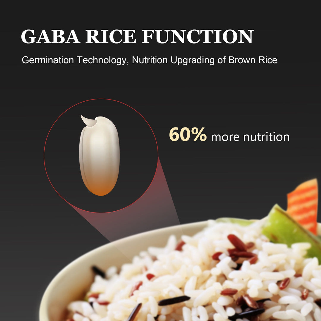 GABA rice function with germination technology and nutrition upgrading of brown rice offers 60% more nutrition