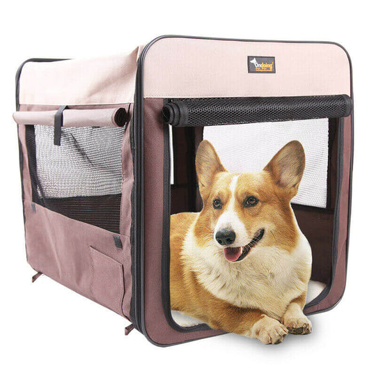 DSZ Product, feed-cond-new, feed-sl-DSZ Freight Payable, newPet Carrier Bag Soft Dog Crate Cage Kennel Tent House Foldable Portable Car Bed Brown 82*58*58Cm - Premium Pet Care > Cat Supplies > Cat Carriers & Crates from Ondoing ! Shop Online Buy Now at S & D's Value Store Family Business Best Customer ServiceDSZ Product, feed-cond-new, feed-sl-DSZ Freight Payable, new