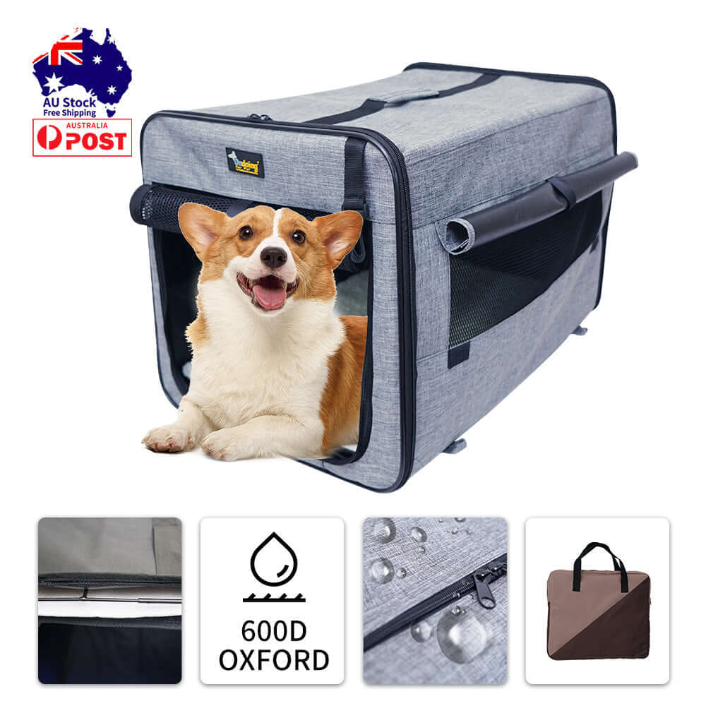 DSZ Product, feed-cond-new, feed-sl-DSZ Freight Payable, newPet Carrier Bag Soft Dog Crate Cage Kennel Tent House Foldable Portable Car Bed Brown 82*58*58Cm - Premium Pet Care > Cat Supplies > Cat Carriers & Crates from Ondoing ! Shop Online Buy Now at S & D's Value Store Family Business Best Customer ServiceDSZ Product, feed-cond-new, feed-sl-DSZ Freight Payable, new