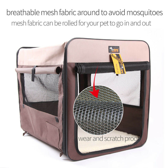 DSZ Product, feed-cond-new, feed-sl-DSZ Freight Payable, newPet Carrier Bag Soft Dog Crate Cage Kennel Tent House Foldable Portable Car Bed Brown 46 X 38 X 41Cm - Premium Pet Care > Cat Supplies > Cat Carriers & Crates from Ondoing ! Shop Online Buy Now at S & D's Value Store Family Business Best Customer ServiceDSZ Product, feed-cond-new, feed-sl-DSZ Freight Payable, new