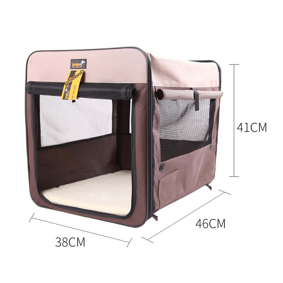 DSZ Product, feed-cond-new, feed-sl-DSZ Freight Payable, newPet Carrier Bag Soft Dog Crate Cage Kennel Tent House Foldable Portable Car Bed Brown 46 X 38 X 41Cm - Premium Pet Care > Cat Supplies > Cat Carriers & Crates from Ondoing ! Shop Online Buy Now at S & D's Value Store Family Business Best Customer ServiceDSZ Product, feed-cond-new, feed-sl-DSZ Freight Payable, new