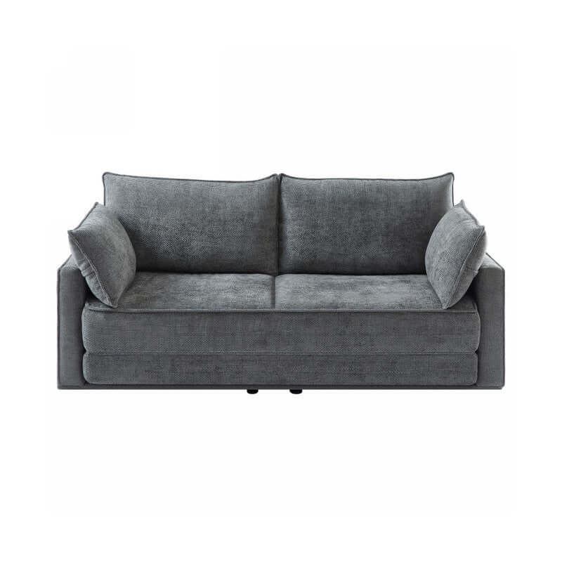 Comfortable grey 3 seater sofa bed, upholstered in premium fabric, perfect for affordable style and versatility.