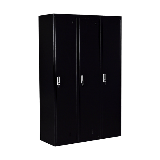 Affordable 3-Door Side by Side Storage Locker for offices and gyms, providing quality and versatile storage solutions.