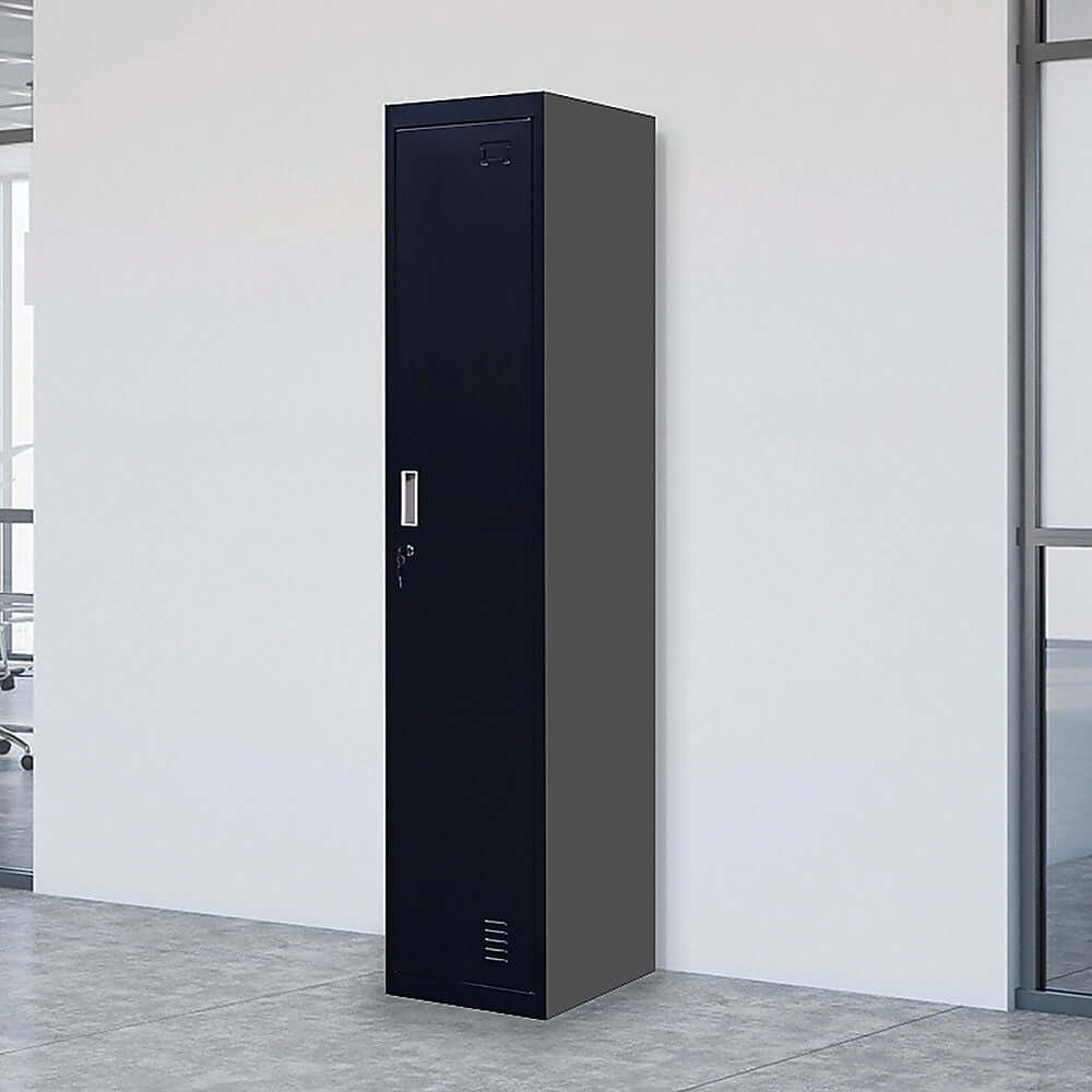 Affordable one-door office gym shed locker cabinet, perfect for storing clothes and personal belongings with quality ventilation.