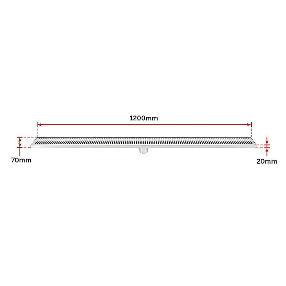 DSZ Product, feed-cond-new, feed-sl-DSZ Freight Payable, new1200Mm Bathroom Shower Stainless Steel Grate Drain W/Centre Outlet Floor Waste Square Pattern - Premium Home & Garden > DIY > Kitchen & Bathroom DIY from Della Francesca ! Shop Online Buy Now at S & D's Value Store Family Business Best Customer ServiceDSZ Product, feed-cond-new, feed-sl-DSZ Freight Payable, new