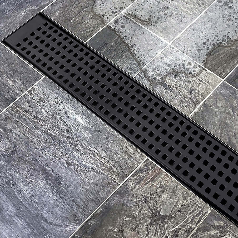 DSZ Product, feed-cond-new, feed-sl-DSZ Freight Payable, new1000Mm Bathroom Shower Black Grate Drain W/Centre Outlet Floor Waste Square Pattern - Premium Home & Garden > DIY > Kitchen & Bathroom DIY from Della Francesca ! Shop Online Buy Now at S & D's Value Store Family Business Best Customer ServiceDSZ Product, feed-cond-new, feed-sl-DSZ Freight Payable, new