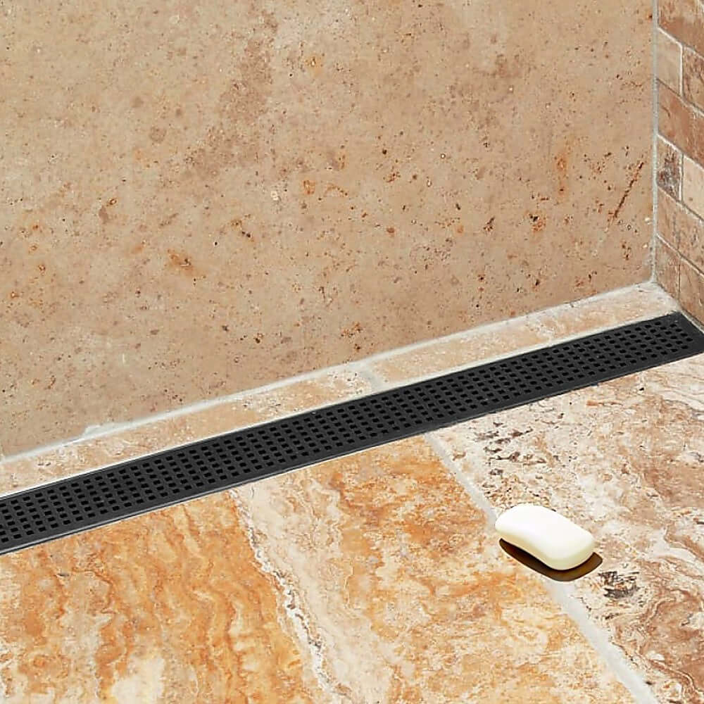 DSZ Product, feed-cond-new, feed-sl-DSZ Freight Payable, new1200Mm Bathroom Shower Black Grate Drain W/Centre Outlet Floor Waste Square Pattern - Premium Home & Garden > DIY > Kitchen & Bathroom DIY from Della Francesca ! Shop Online Buy Now at S & D's Value Store Family Business Best Customer ServiceDSZ Product, feed-cond-new, feed-sl-DSZ Freight Payable, new