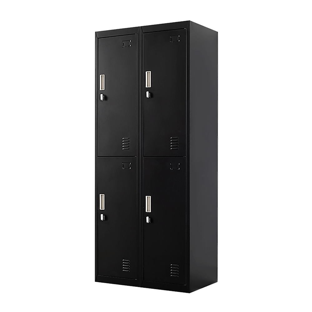 Affordable four-door office gym locker for storing clothes and valuables, designed for durability and functionality.