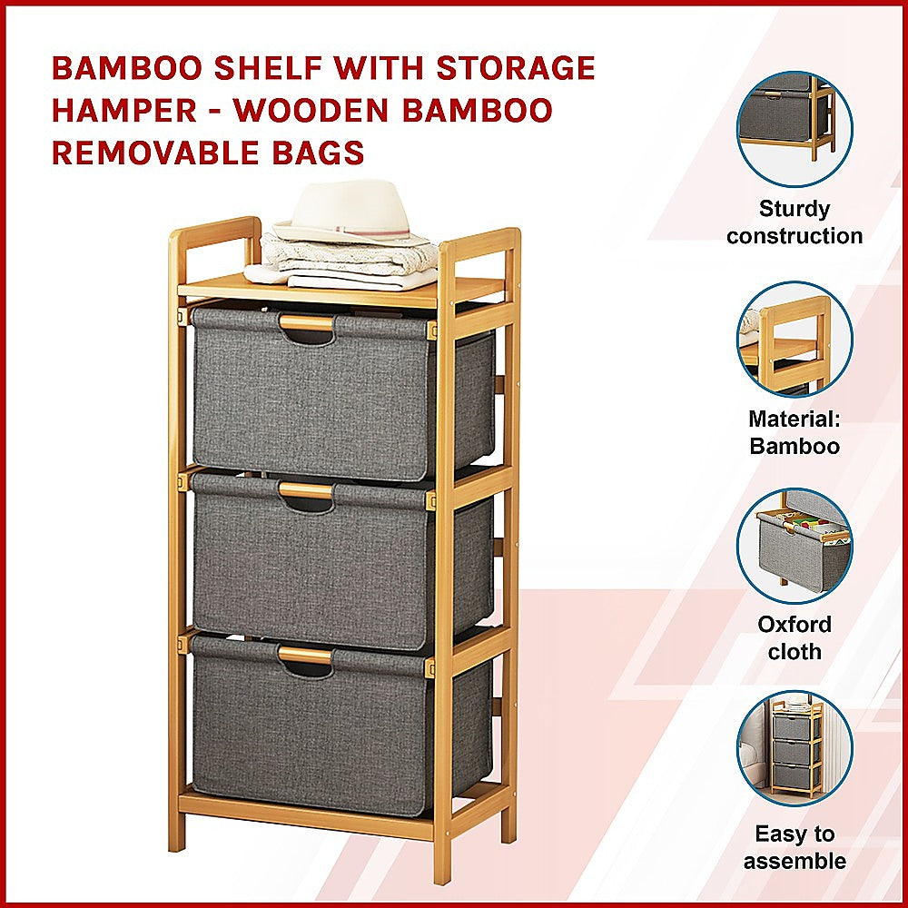 DSZ Product, feed-cond-new, feed-sl-DSZ Freight Payable, newBamboo Shelf With Storage Hamper - Wooden Bamboo Removable Bags - Premium Furniture > Sofas > Sofas & Sofa Beds from Randy & Travis Machinery ! Shop Online Buy Now at S & D's Value Store Family Business Best Customer ServiceDSZ Product, feed-cond-new, feed-sl-DSZ Freight Payable, new