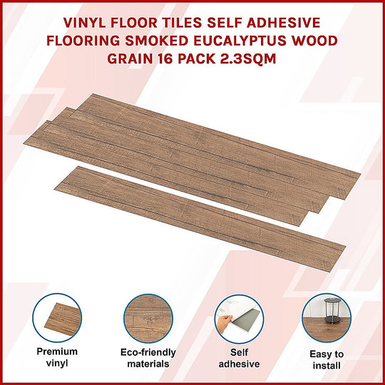 DSZ Product, feed-cond-new, feed-sl-DSZ Freight Payable, newVinyl Floor Tiles Self Adhesive Flooring Smoked Eucalyptus Wood Grain 16 Pack 2.3Sqm - Premium Furniture > Sofas > Sofas & Sofa Beds from Randy & Travis Machinery ! Shop Online Buy Now at S & D's Value Store Family Business Best Customer ServiceDSZ Product, feed-cond-new, feed-sl-DSZ Freight Payable, new