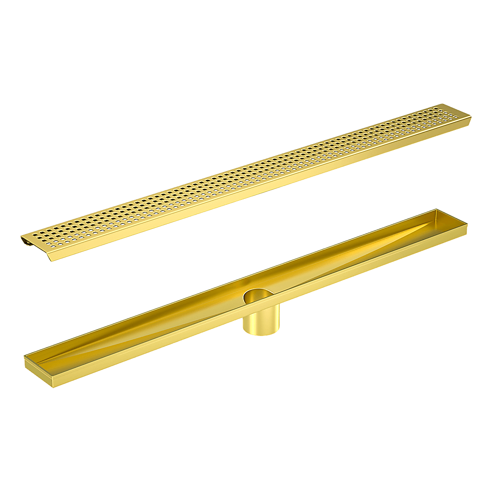 DSZ Product, feed-cond-new, feed-sl-DSZ Freight Payable, new900Mm Bathroom Shower Brushed Brass Grate Drain W/ Centre Outlet Floor Waste Square Pattern - Premium Home & Garden > DIY > Kitchen & Bathroom DIY from Della Francesca ! Shop Online Buy Now at S & D's Value Store Family Business Best Customer ServiceDSZ Product, feed-cond-new, feed-sl-DSZ Freight Payable, new