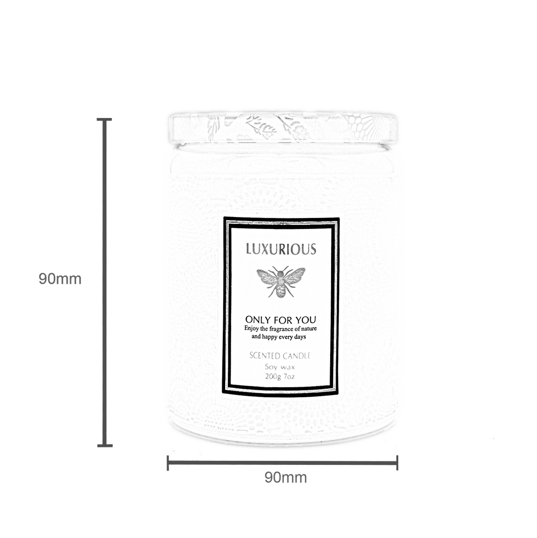 Faubourg Embossed Scented Candle showcasing elegant design and quality craftsmanship, perfect for affordable DIY decor.