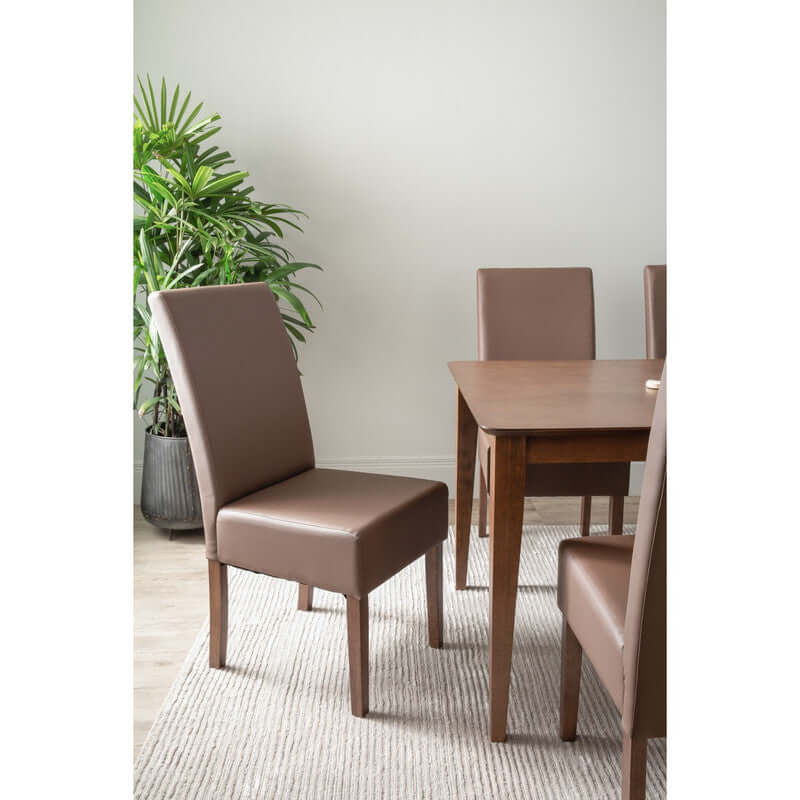 DSZ Product, feed-cond-new, feed-sl-DSZ Freight PayableMesi Dining Chair x2  - Cocoa Legs Mocha Colour Vinyl Upholstery - Premium Furniture > Dining > Kitchen & Dining Chairs from Mesi ! Shop Online Buy Now at S & D's Value Store Family Business Best Customer ServiceDSZ Product, feed-cond-new, feed-sl-DSZ Freight Payable