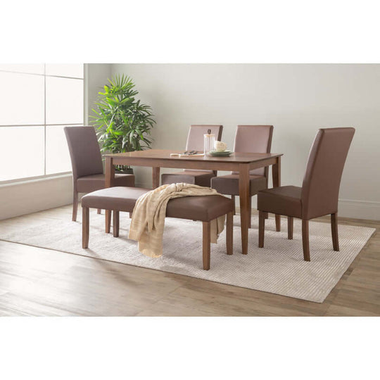 DSZ Product, feed-cond-new, feed-sl-DSZ Freight PayableMesi Dining Chair x2  - Cocoa Legs Mocha Colour Vinyl Upholstery - Premium Furniture > Dining > Kitchen & Dining Chairs from Mesi ! Shop Online Buy Now at S & D's Value Store Family Business Best Customer ServiceDSZ Product, feed-cond-new, feed-sl-DSZ Freight Payable