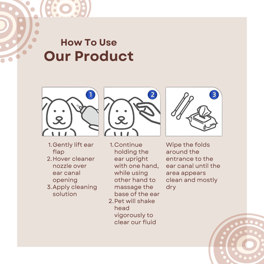 How to use Goomaroo Ear Care Solution for pets: instructions for effective ear cleaning.