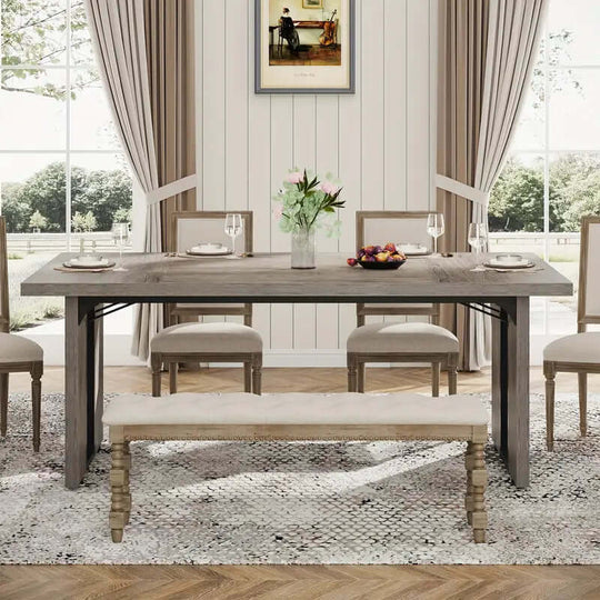 _label_, DSZ Product, feed-cond-new, feed-sl-free shipping, free-shippingNNETMLT Rustic  Rectangular Dining Table - Premium Furniture > Dining > Dining Tables from Nnetmlt ! Shop Online Buy Now at S & D's Value Store Family Business Best Customer Service_label_, DSZ Product, feed-cond-new, feed-sl-free shipping, free-shipping