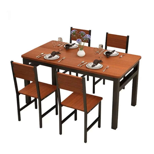 _label_, DSZ Product, feed-cond-new, feed-sl-free shipping, free-shippingNNECN Wood & Steel Dining Set (Oak & Black) - Premium Furniture > Dining > Dining Set from Nnecn ! Shop Online Buy Now at S & D's Value Store Family Business Best Customer Service_label_, DSZ Product, feed-cond-new, feed-sl-free shipping, free-shipping