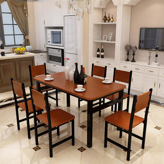 _label_, DSZ Product, feed-cond-new, feed-sl-free shipping, free-shippingNNECN Wood & Steel Dining Set (Oak & Black) - Premium Furniture > Dining > Dining Set from Nnecn ! Shop Online Buy Now at S & D's Value Store Family Business Best Customer Service_label_, DSZ Product, feed-cond-new, feed-sl-free shipping, free-shipping