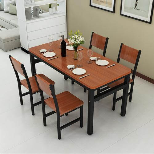 _label_, DSZ Product, feed-cond-new, feed-sl-free shipping, free-shippingNNECN Wood & Steel Dining Set (Oak & Black) - Premium Furniture > Dining > Dining Set from Nnecn ! Shop Online Buy Now at S & D's Value Store Family Business Best Customer Service_label_, DSZ Product, feed-cond-new, feed-sl-free shipping, free-shipping