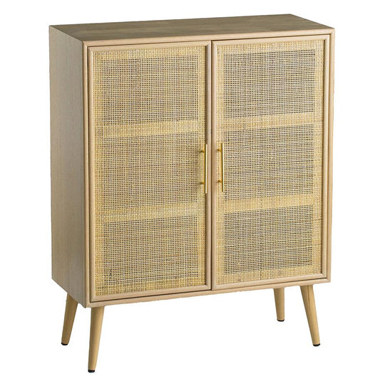 Two Door Rattan Cabinet