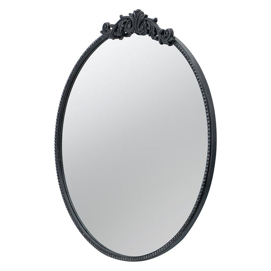 Round Ornate Metallic Wall Mirror