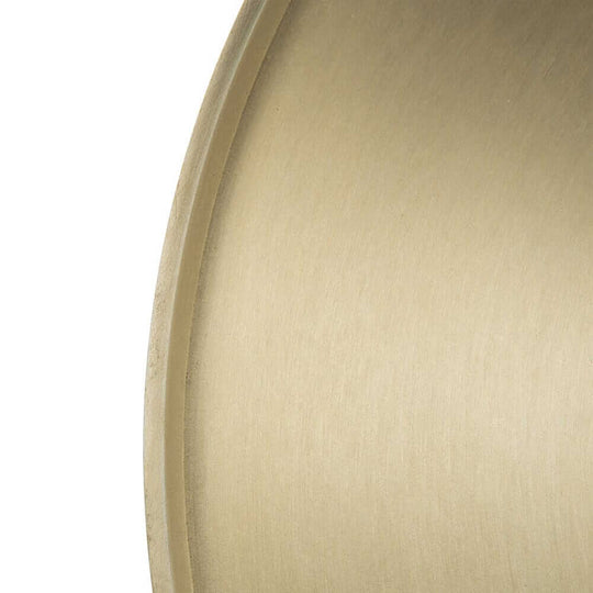 Close-up of smooth, brushed aluminum finish, showcasing quality craftsmanship and elegant design for decor.