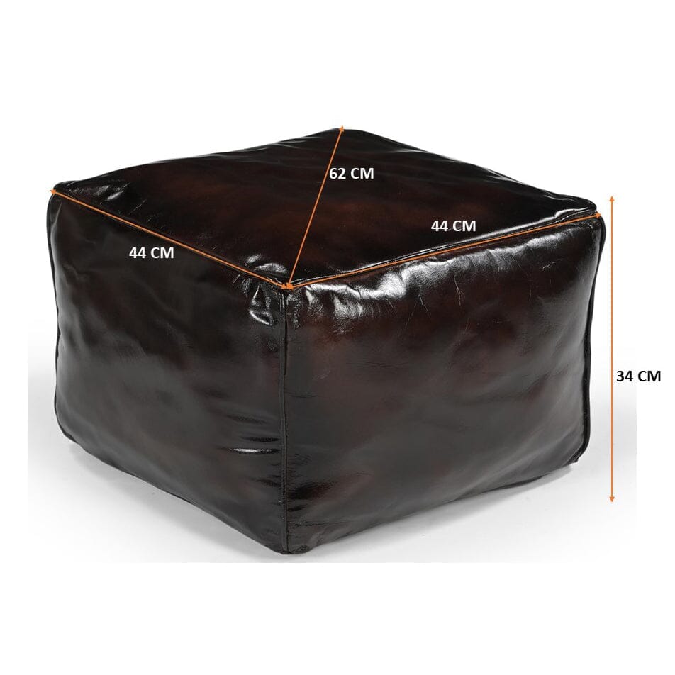 Square Chocolate Ottoman