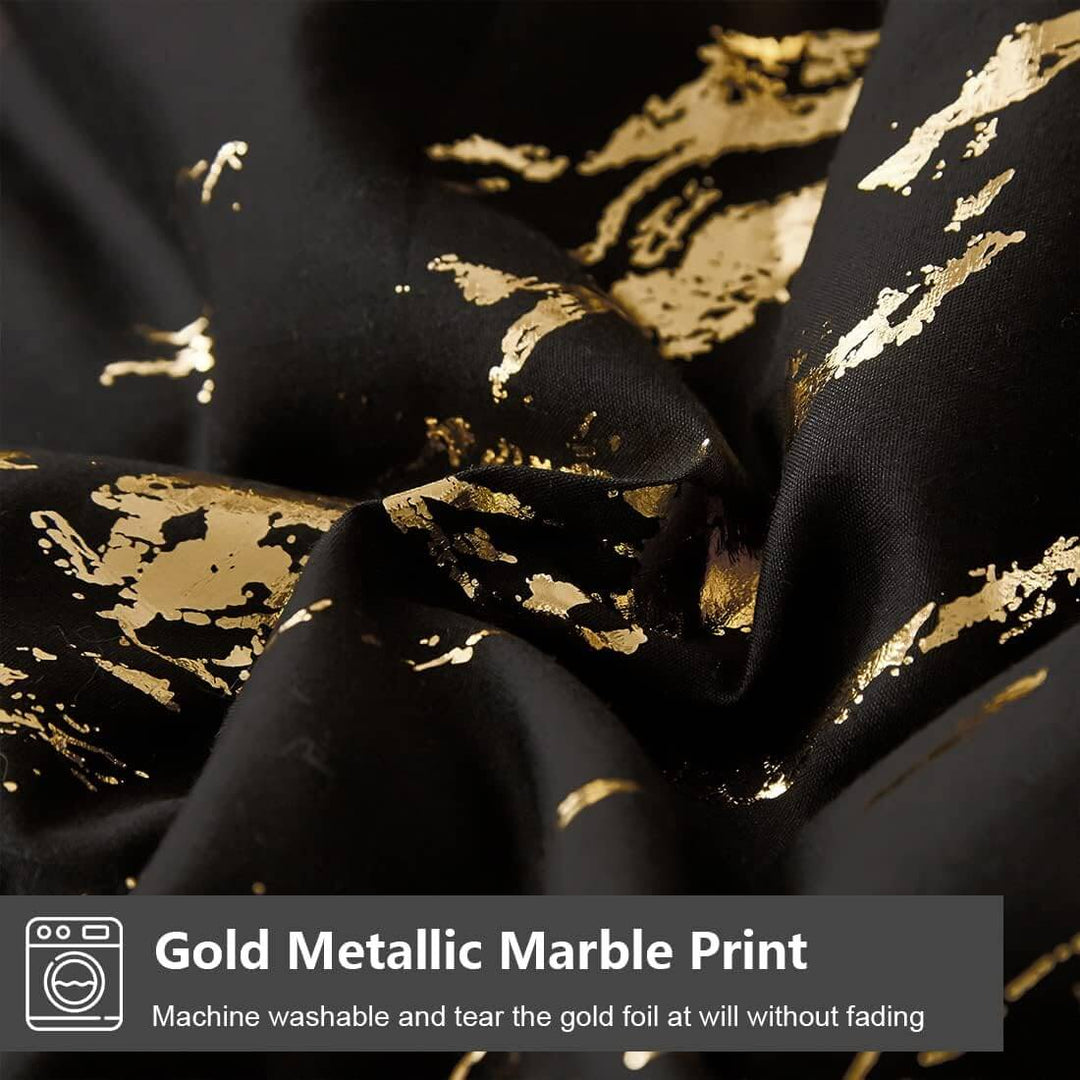 _label_, DSZ Product, feed-cond-new, feed-sl-free shipping, free-shipping, newBlack Gold Metallic Marble Comforter Set, Queen Size, Foil Print Glitter 3 - Piece Bedding - Premium Home & Garden > Bedding > Quilts & Duvets from Styleforhome ! Shop Online Buy Now at S & D's Value Store Family Business Best Customer Service_label_, DSZ Product, feed-cond-new, feed-sl-free shipping, free-shipping, new