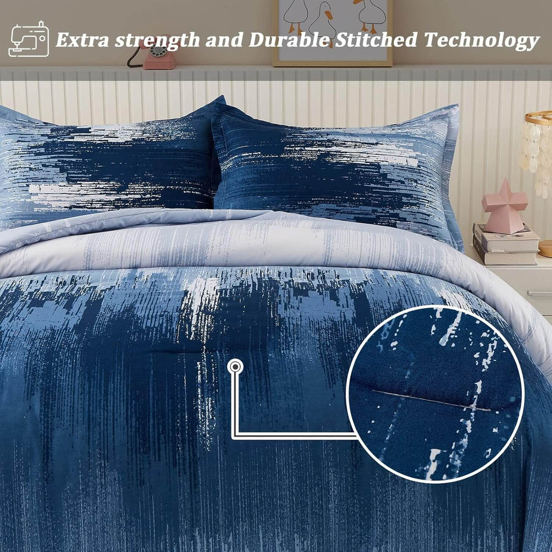 _label_, DSZ Product, feed-cond-new, feed-sl-free shipping, free-shippingOmbre Blue Comforter Set, King Size, Gradient Blue Grey 3 - Piece Boho Bedding - Premium Home & Garden > Bedding > Quilts & Duvets from Styleforhome ! Shop Online Buy Now at S & D's Value Store Family Business Best Customer Service_label_, DSZ Product, feed-cond-new, feed-sl-free shipping, free-shipping